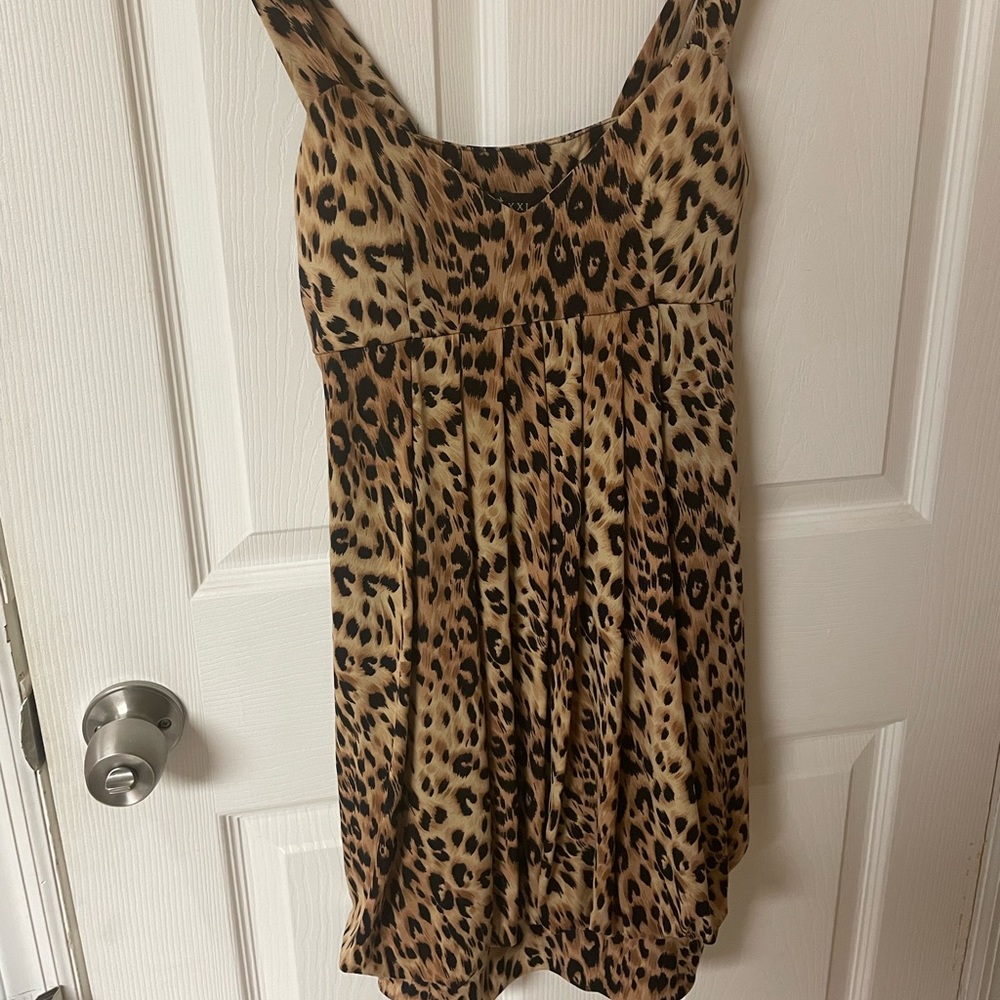 leopard balloon dress